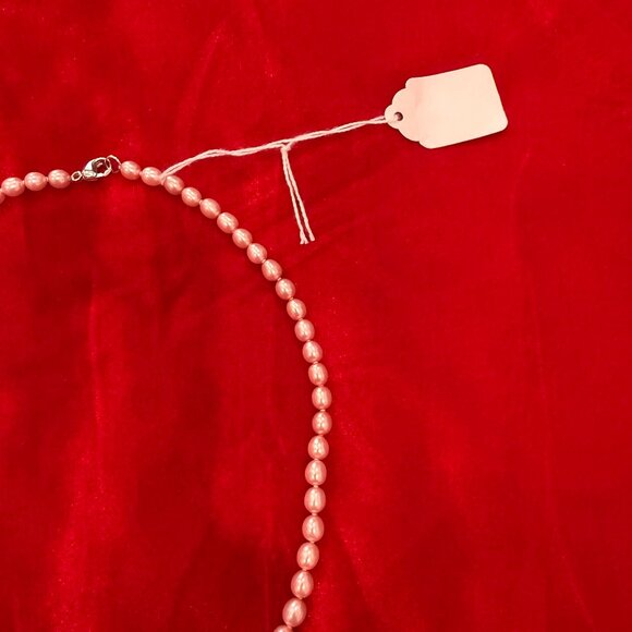 VINTAGE PINK FRESH WATER PEARLS NECKLACE - Picture 4 of 7